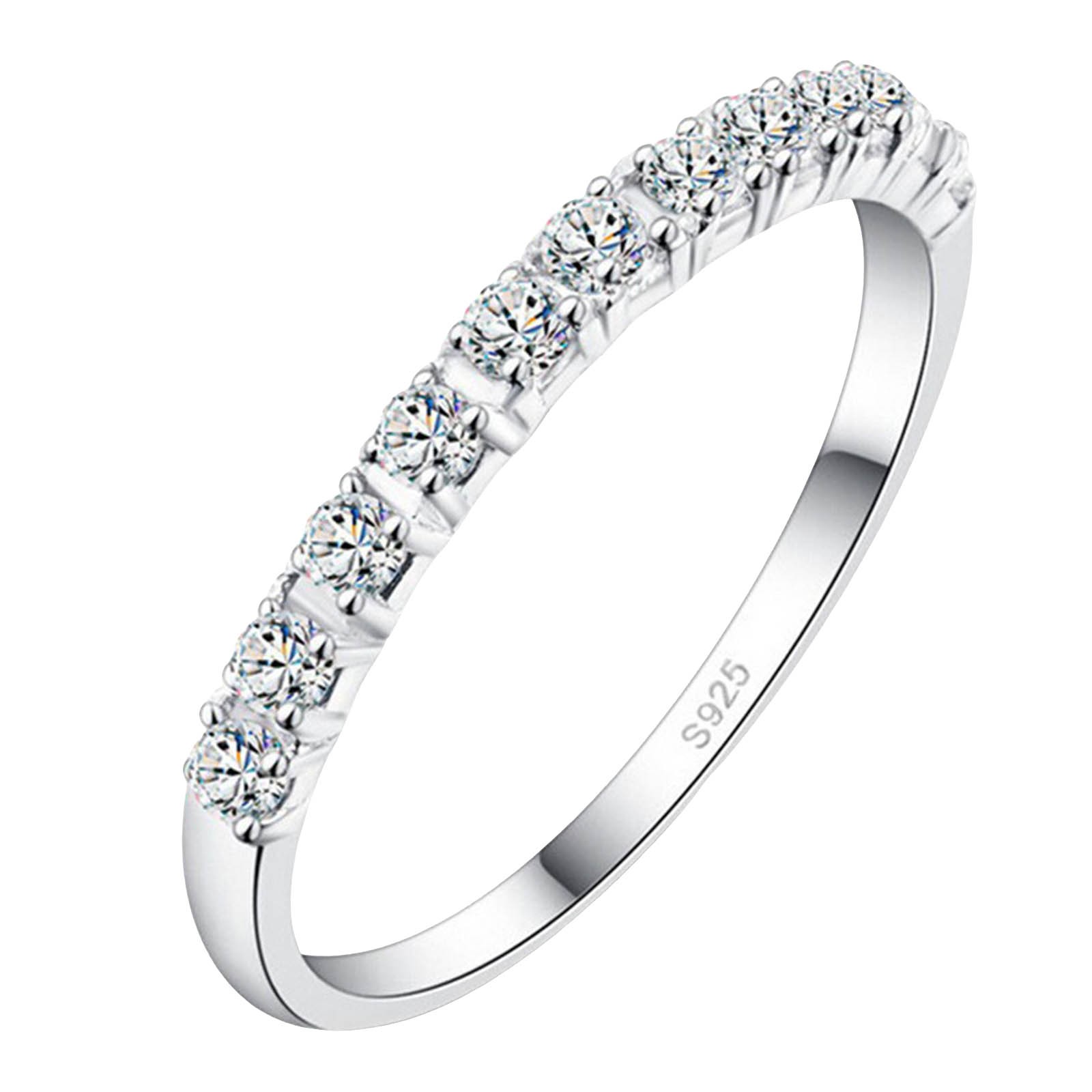 thumbnail image 2 of Pareja Anillo Anillo Chapado Plata Blanca, 2 of 2